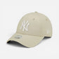 New Era Cappellino donna 9FORTY Regolabile New York Yankees Light Beige