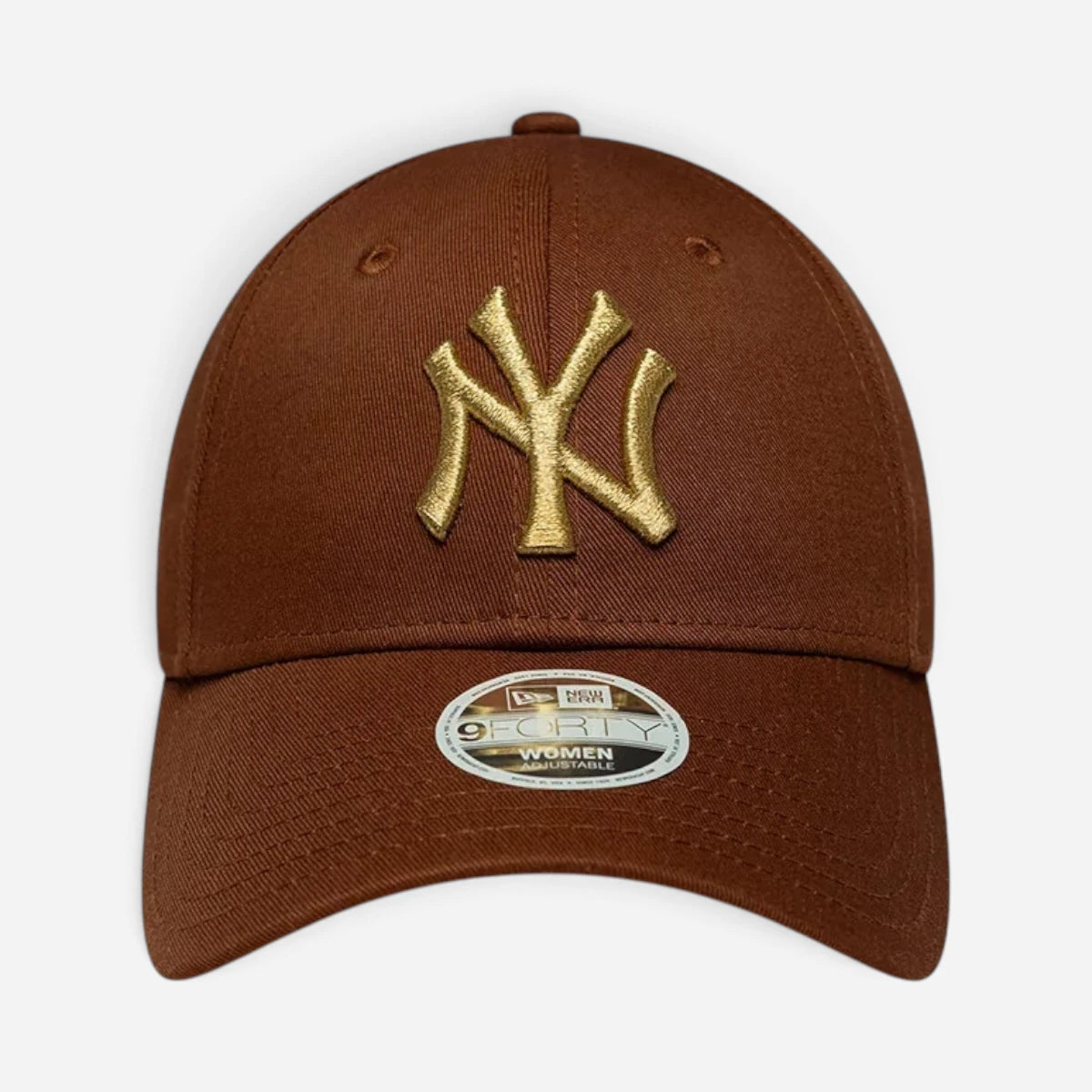 New Era Cappellino Donna 9FORTY Regolabile New York Yankees Metallic Logo Marrone Oro