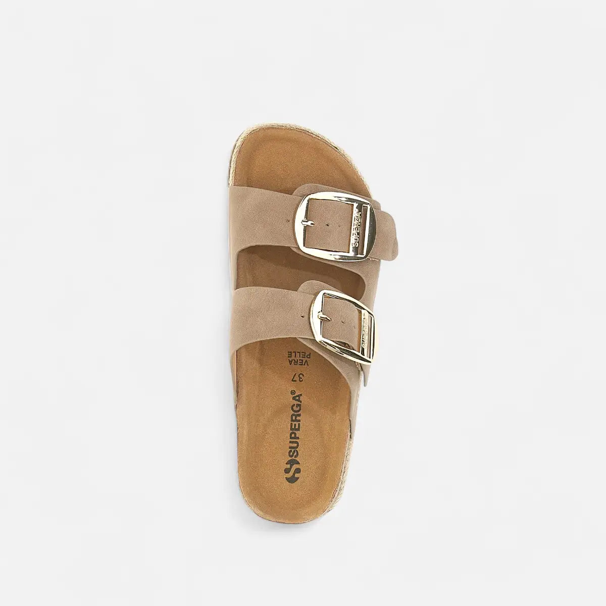 Superga Sandalo Platform donna doppia fibbia S11T228 Beige
