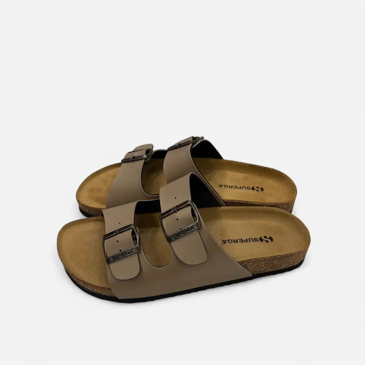 Superga Sandalo uomo doppia fibbia Pelle Cuoio