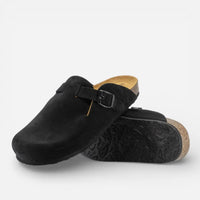 Plakton sandalo sabot Blog Afelpado Grueso Black