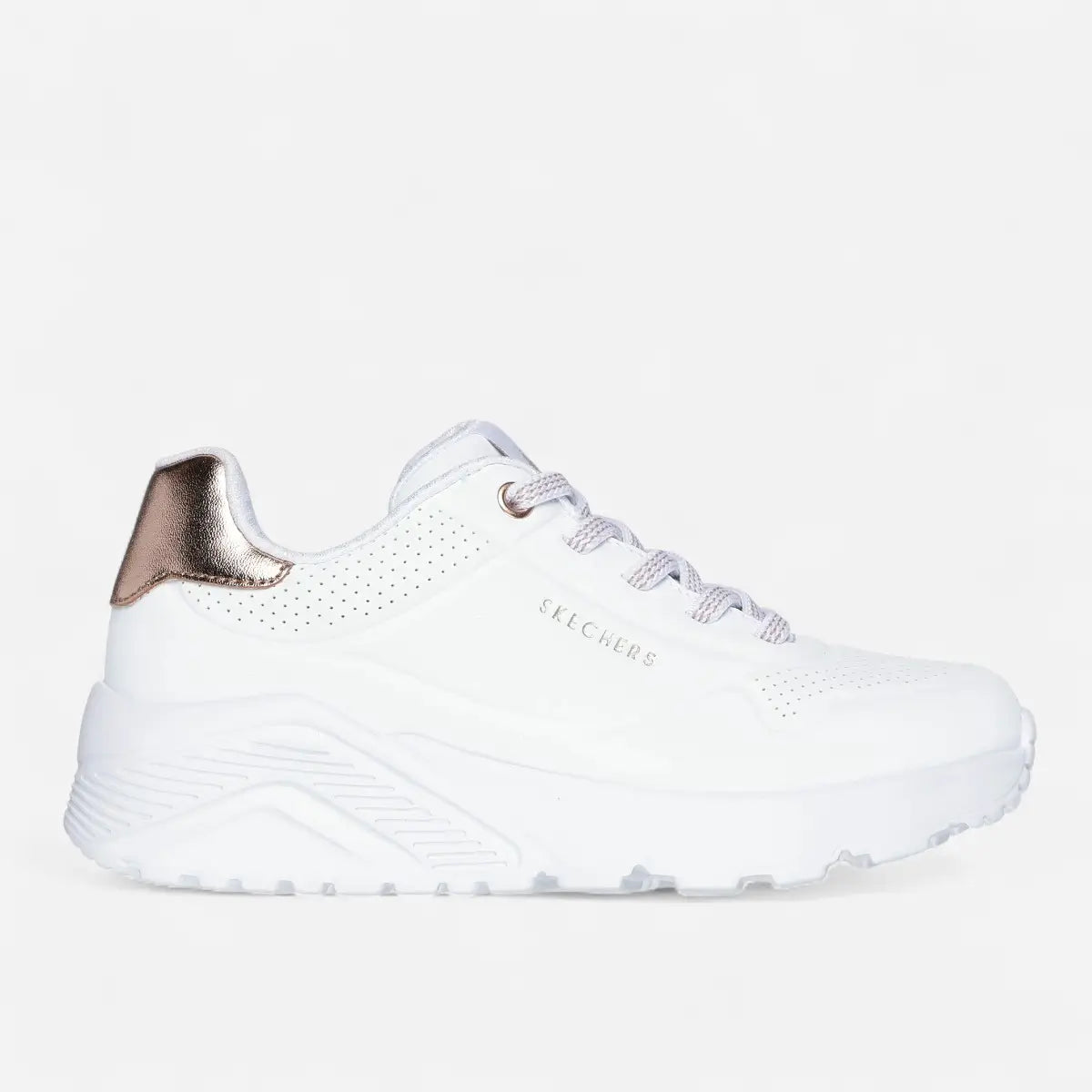 Skechers UNO LITE Metallic White / Bronze