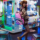 Sprayground Zaino PINK AND BLACK DRIP CHECK DLXSV
