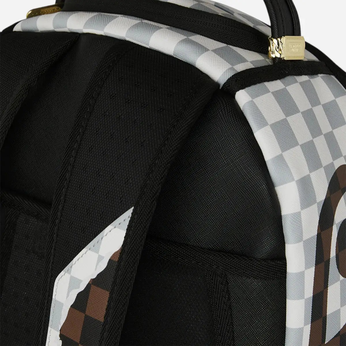 Sprayground Zaino CREAM AND BROWN TEAR CHECK