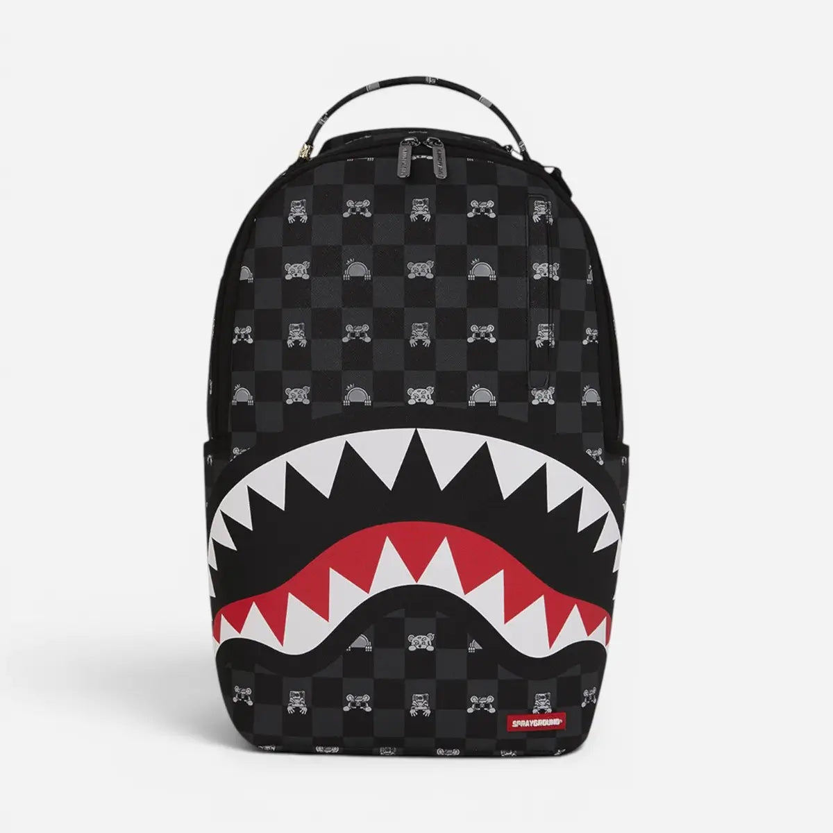 Sprayground Zaino Gray Peeking Character Check Dlxsv