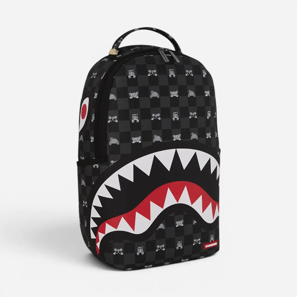 Sprayground Zaino Gray Peeking Character Check Dlxsv