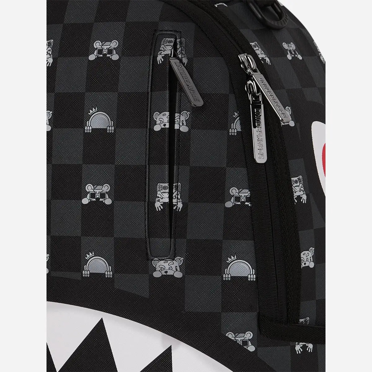 Sprayground Zaino Gray Peeking Character Check Dlxsv