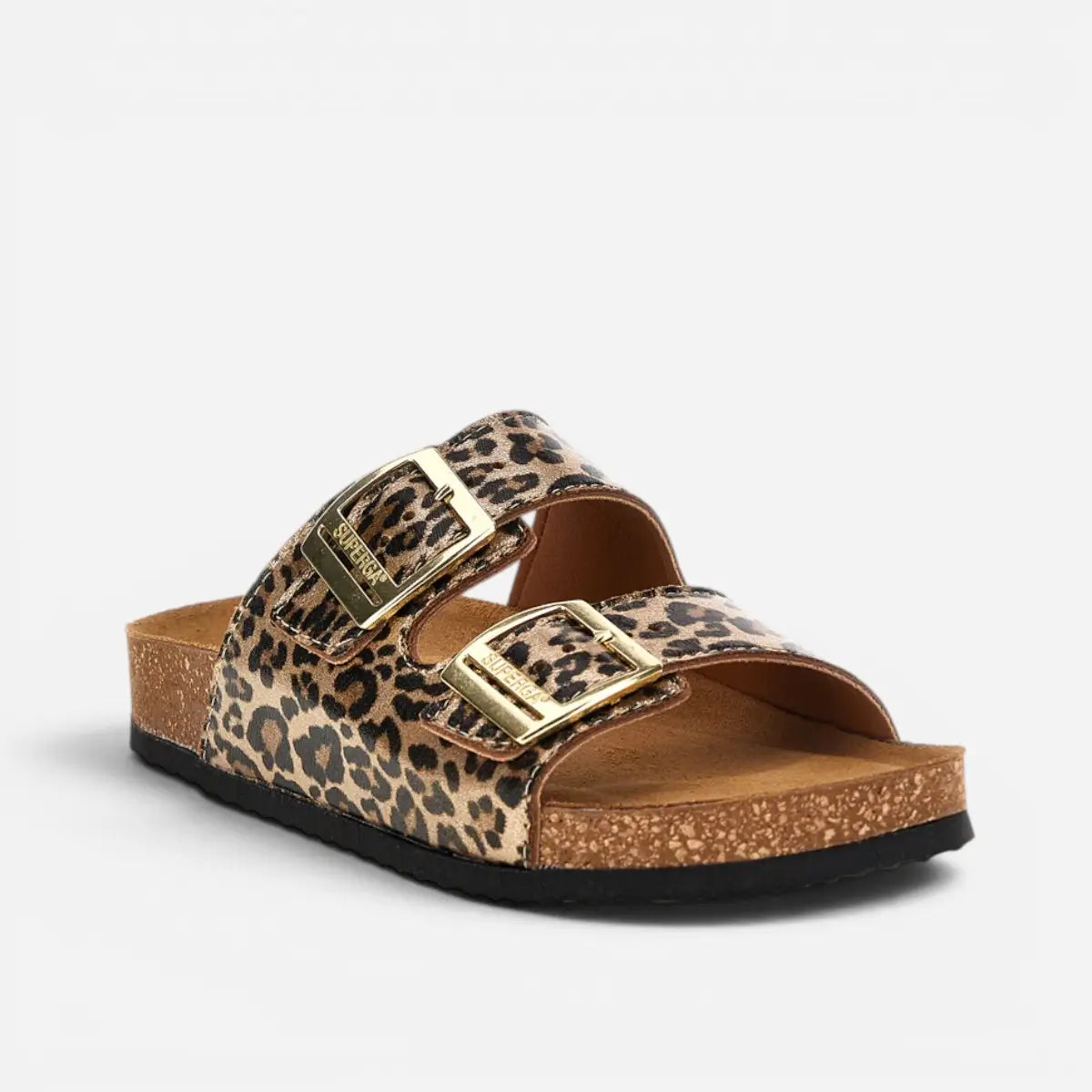 Superga Sandalo donna doppia fibbia Leopard Satin S31Y796