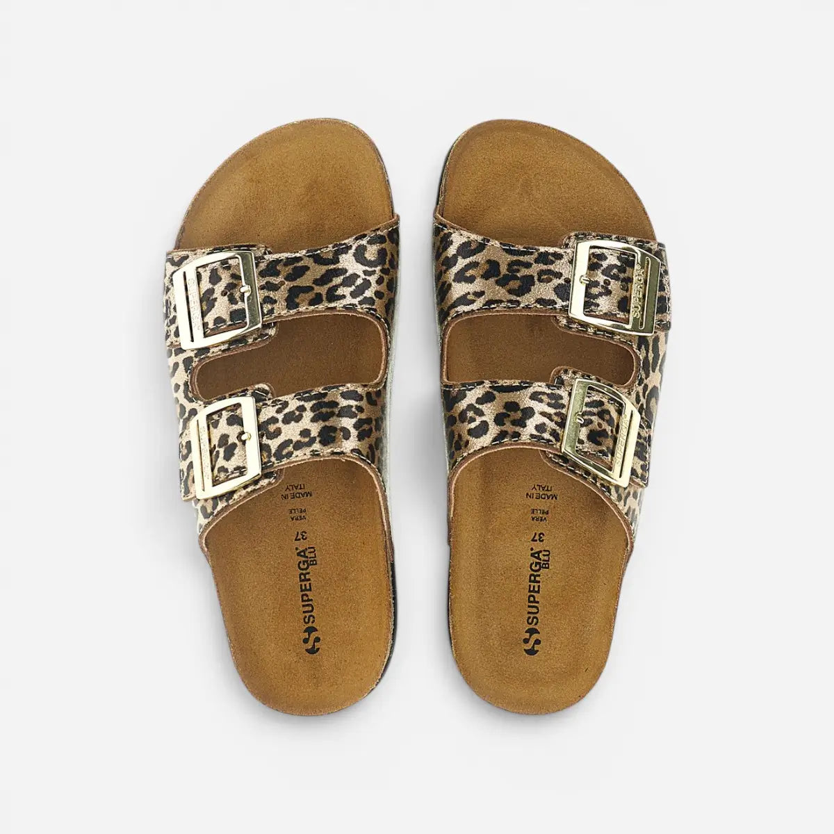 Superga Sandalo donna doppia fibbia Leopard Satin S31Y796
