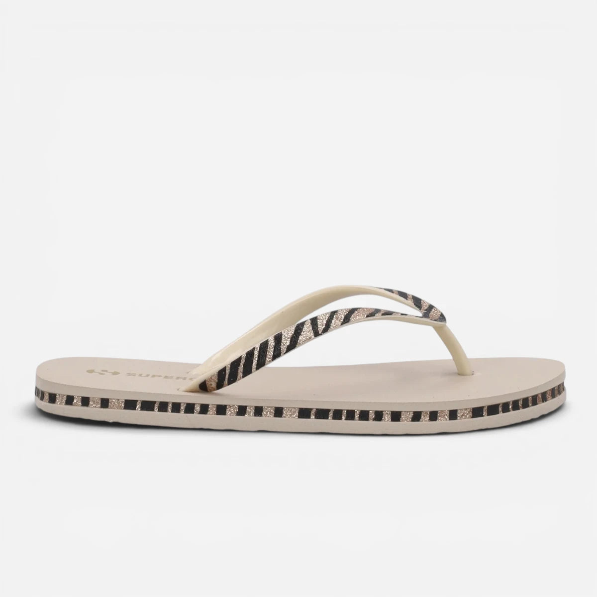Superga ciabatte donna infradito Animalier Print Beige S24T604