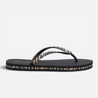Superga ciabatte donna infradito Animalier Print Nero S24T604