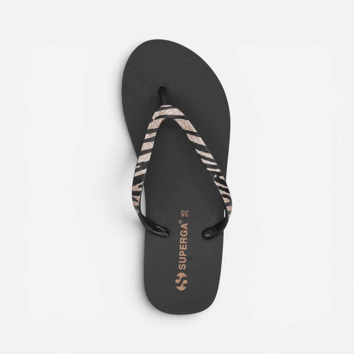 Superga ciabatte donna infradito Animalier Print Nero S24T604