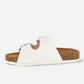 Superga Sandalo donna doppia fibbia Nabuk Bianco