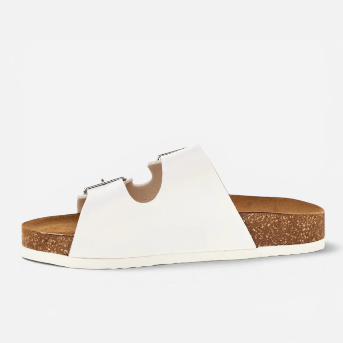 Superga Sandalo donna doppia fibbia Nabuk Bianco