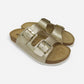 Superga Sandalo donna doppia fibbia Platino Gold S31Y197