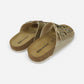 Superga Sandalo donna doppia fibbia Platino Gold S31Y197