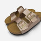 Superga Sandalo donna doppia fibbia Salmone Gold S31Y197