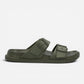 Superga ciabatte uomo Doppia Fibbia Verde Oliva S87Y069
