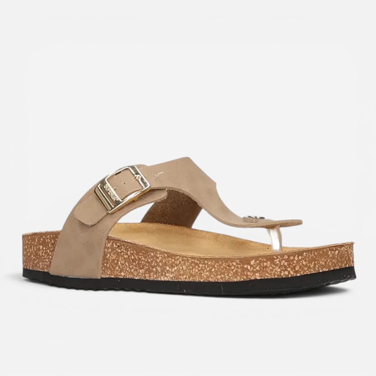 Superga Sandalo donna infradito nabuk beige