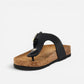 Superga Sandalo donna infradito nabuk nero