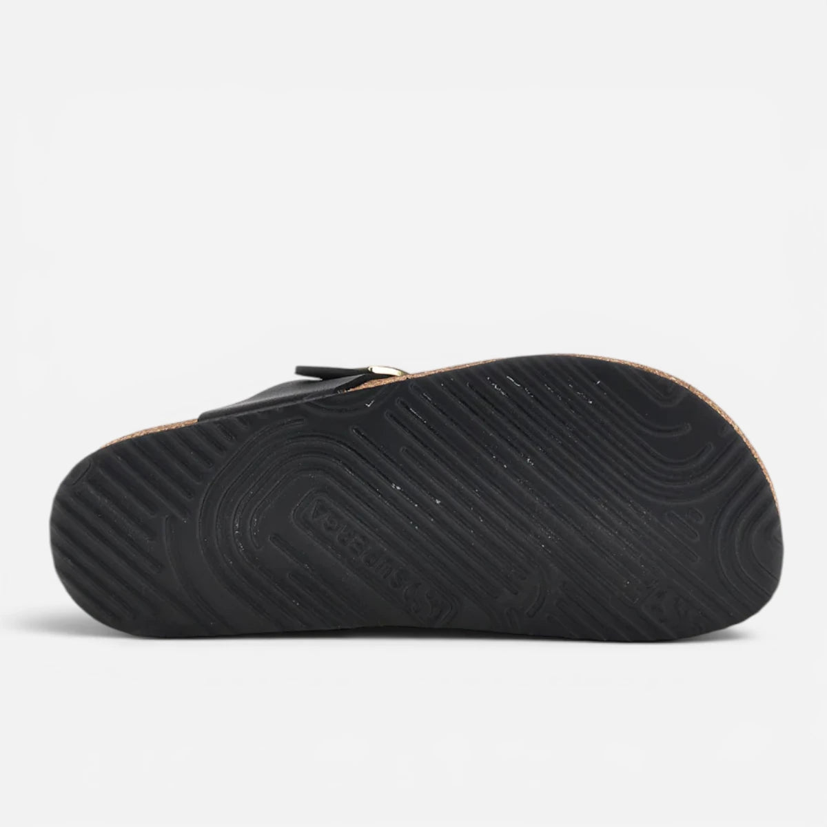 Superga Sandalo donna infradito nabuk nero