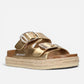 Superga Sandalo Platform donna doppia fibbia ORO S11Y713