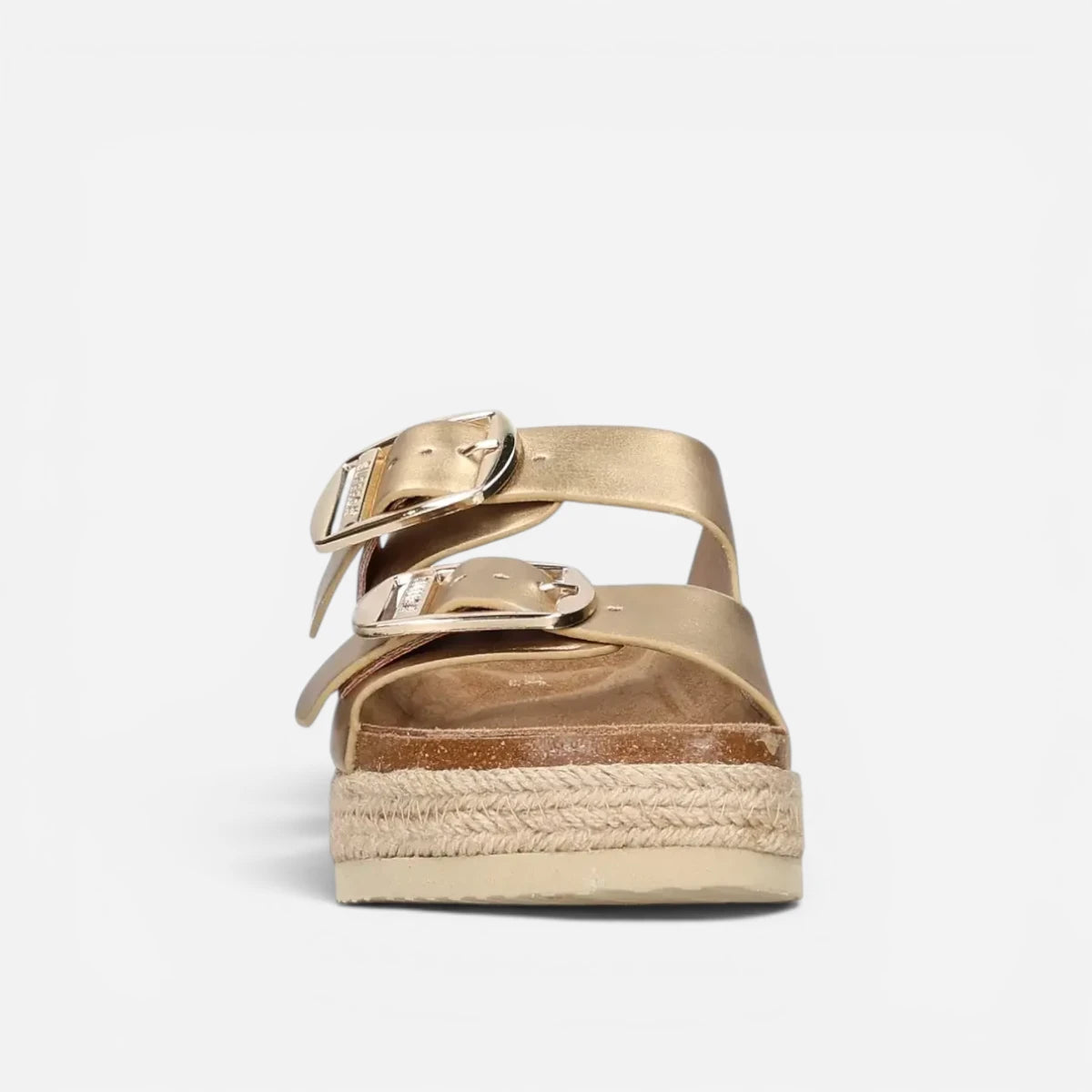 Superga Sandalo Platform donna doppia fibbia ORO S11Y713