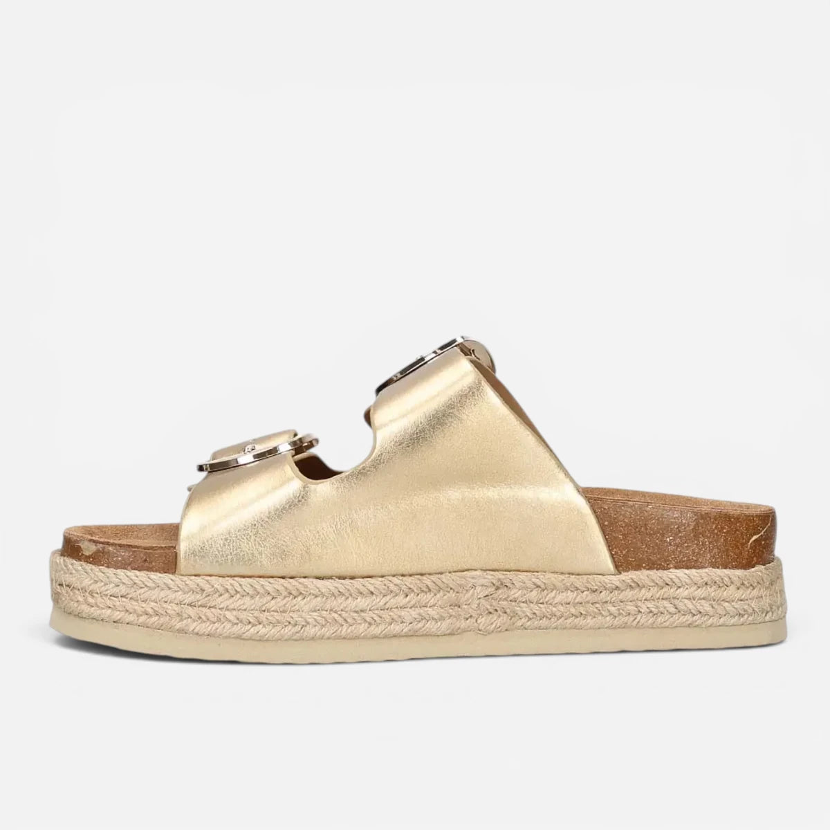 Superga Sandalo Platform donna doppia fibbia ORO S11Y713