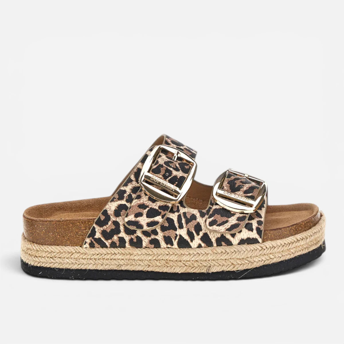 Superga Sandalo Platform donna doppia fibbia Leopard S11Y279