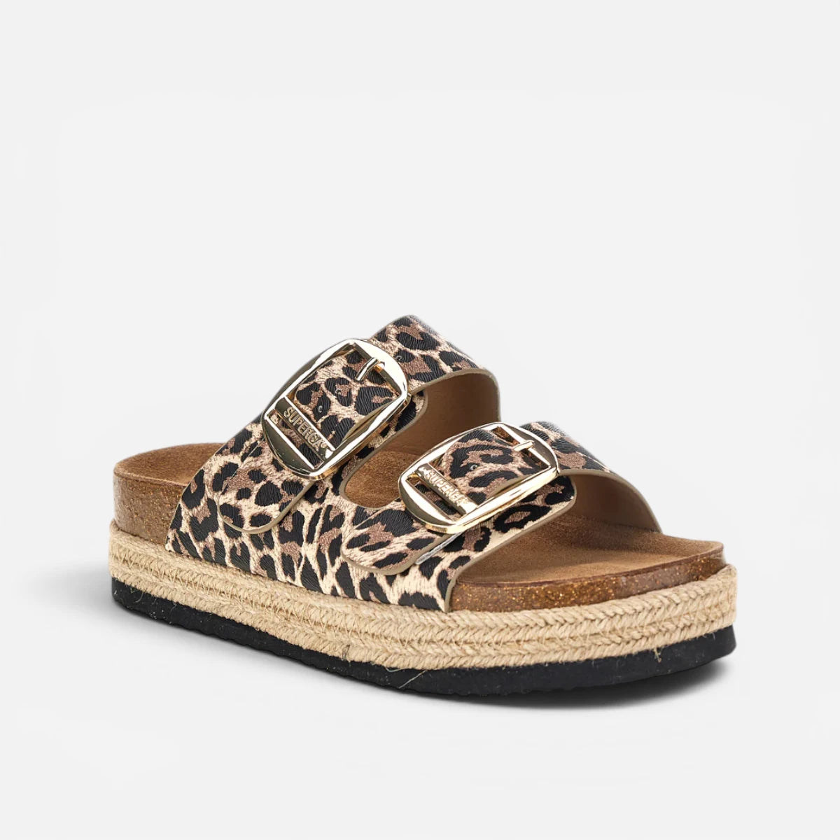 Superga Sandalo Platform donna doppia fibbia Leopard S11Y279