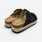 Superga Sandalo Platform donna doppia fibbia Maglia Tessuto Nero S11Y712