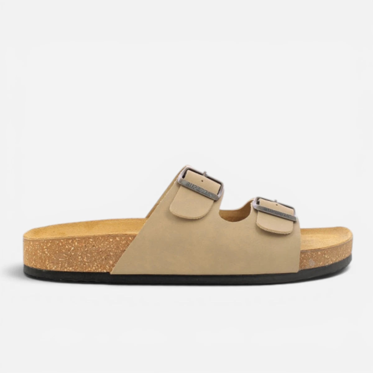 Superga Sandalo uomo doppia fibbia Nabuk Beige