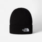 The North Face Berretto con risvolto e logo box TNF Black