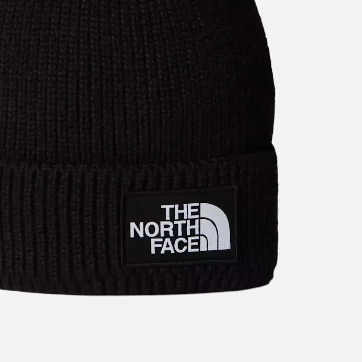 The North Face Berretto con risvolto e logo box TNF Black