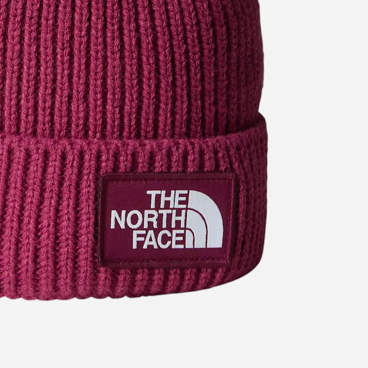 The North Face Berretto con risvolto e logo box TNF Boysenberry