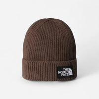 The North Face Berretto con risvolto e logo box TNF Smokey Brown