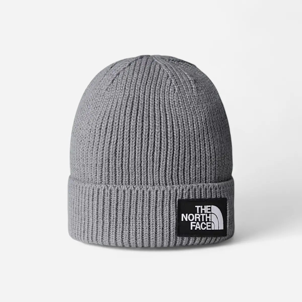 The North Face Berretto con risvolto e logo box TNF Grey