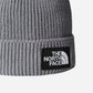 The North Face Berretto con risvolto e logo box TNF Grey