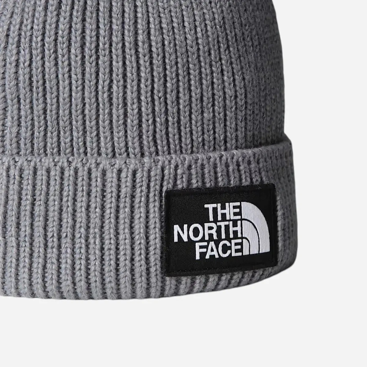 The North Face Berretto con risvolto e logo box TNF Grey