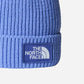 The North Face Berretto con risvolto e logo box TNF Indigo Plum