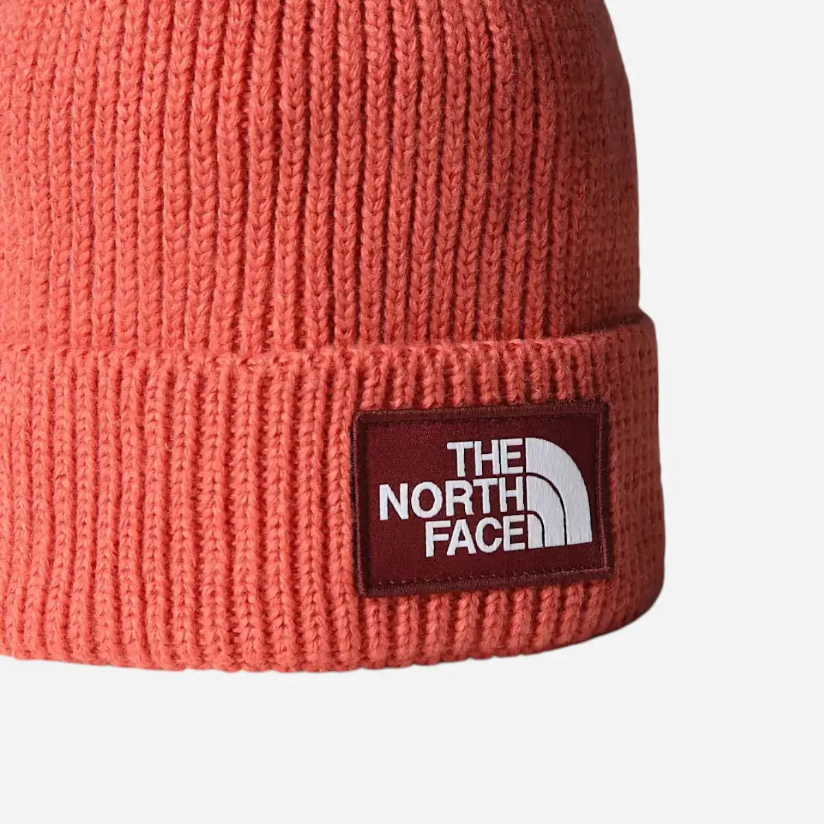 The North Face Berretto con risvolto e logo box TNF Mars Dust