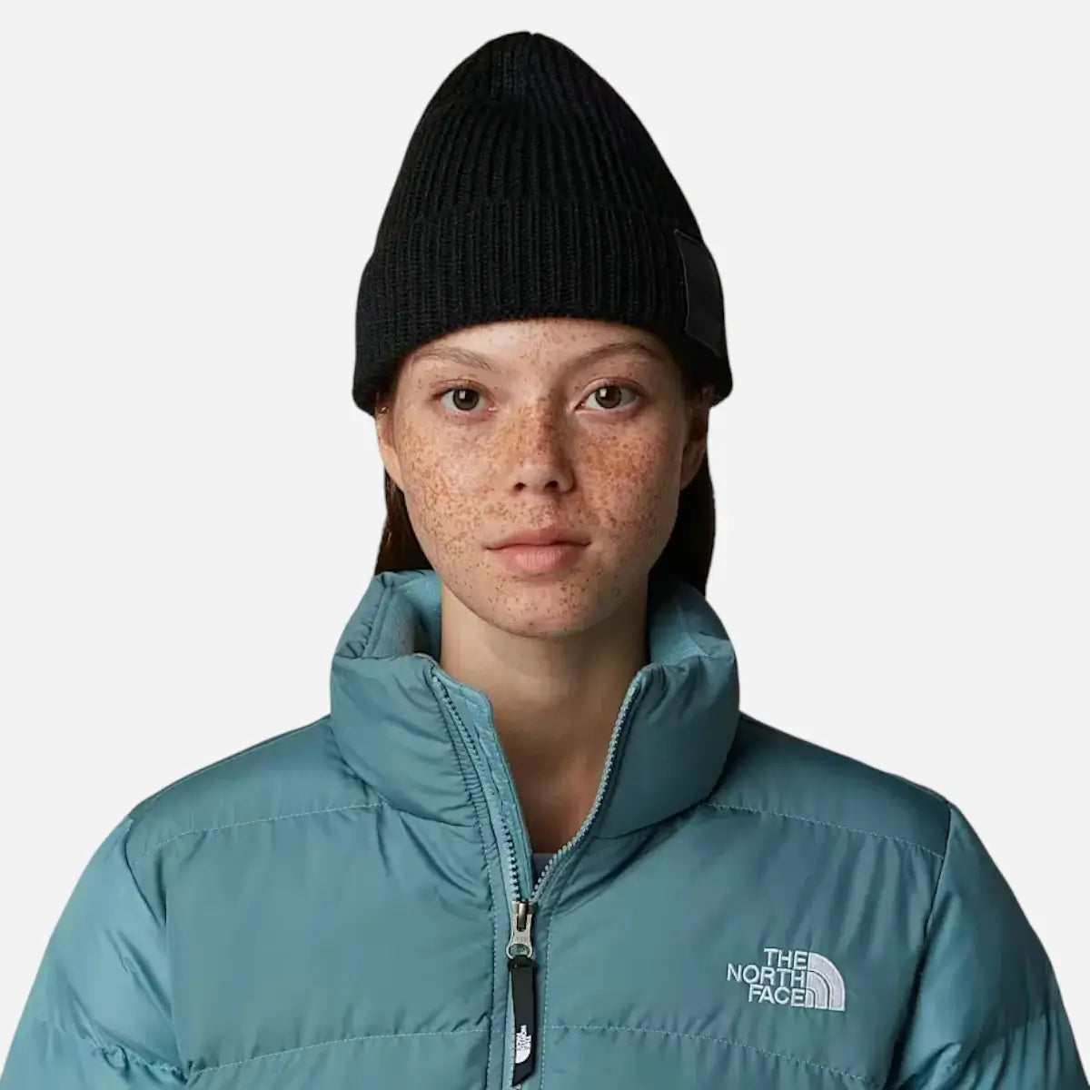 The North Face Berretto con risvolto e logo box TNF Total Black