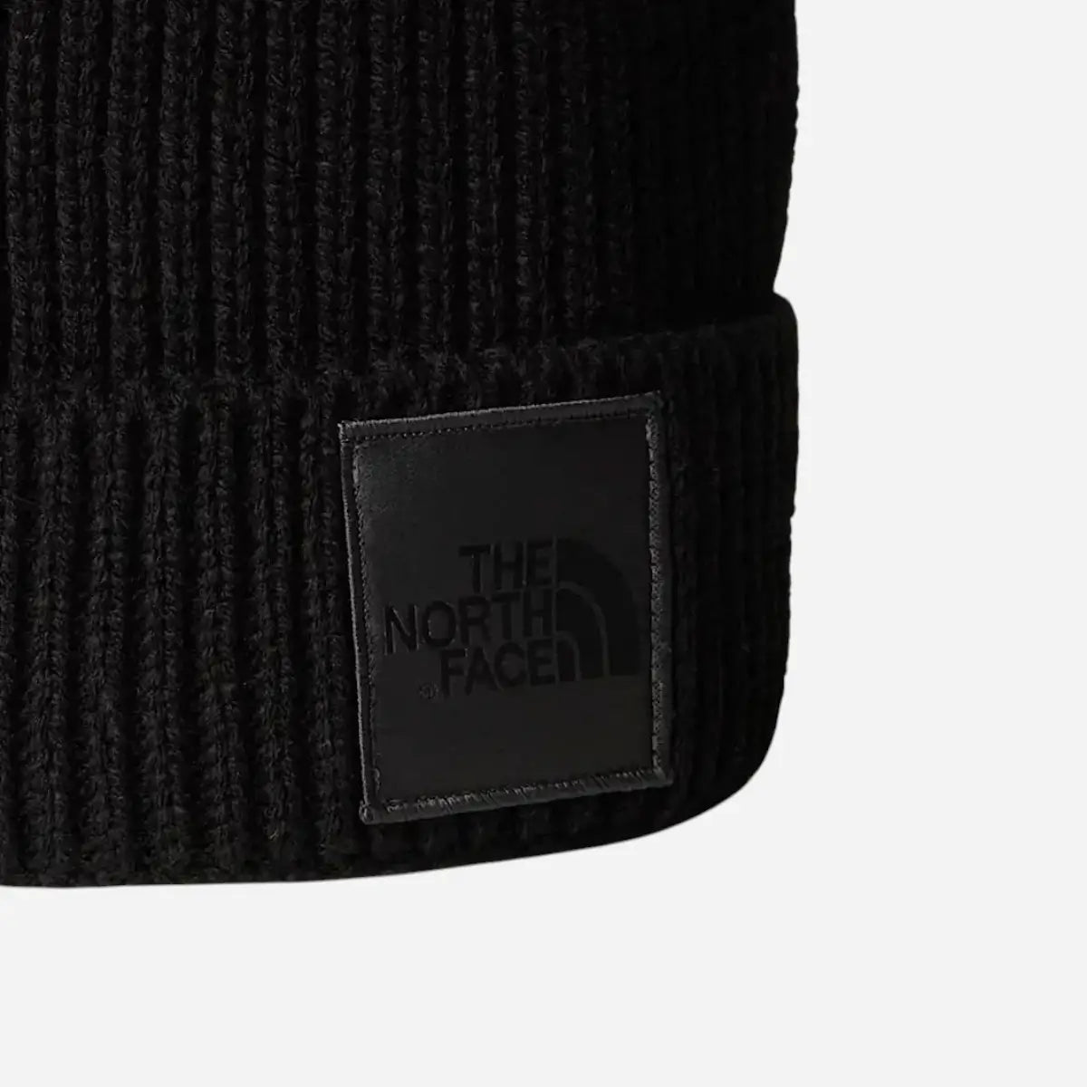 The North Face Berretto con risvolto e logo box TNF Total Black