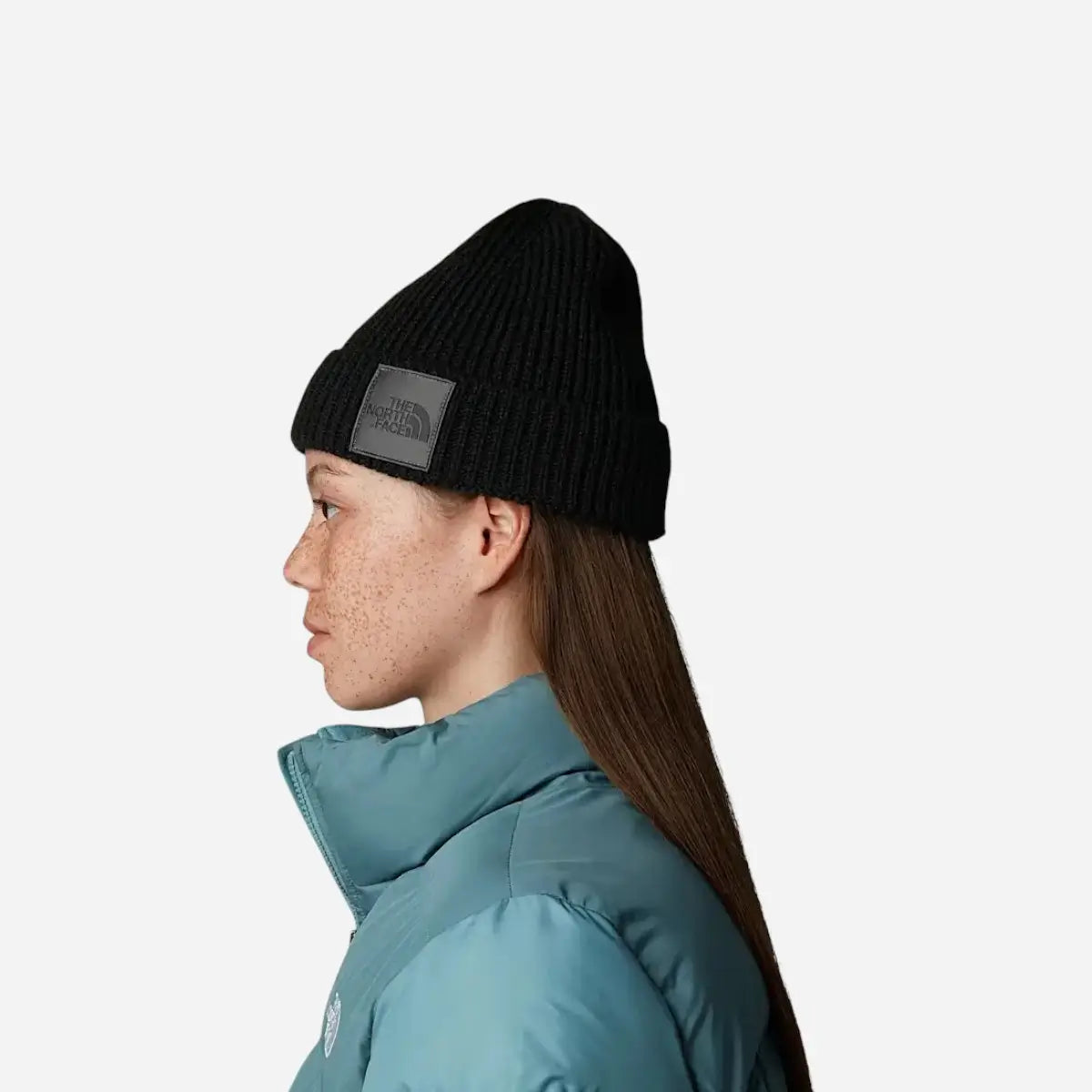 The North Face Berretto con risvolto e logo box TNF Total Black