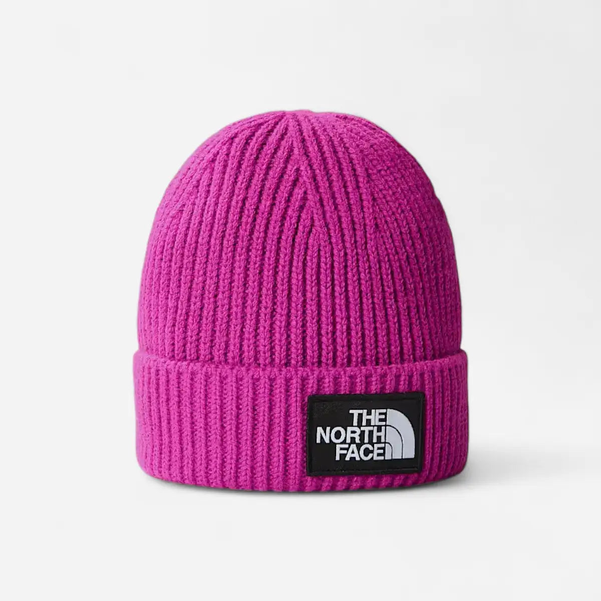 The North Face Berretto con risvolto e logo box TNF Mulberry