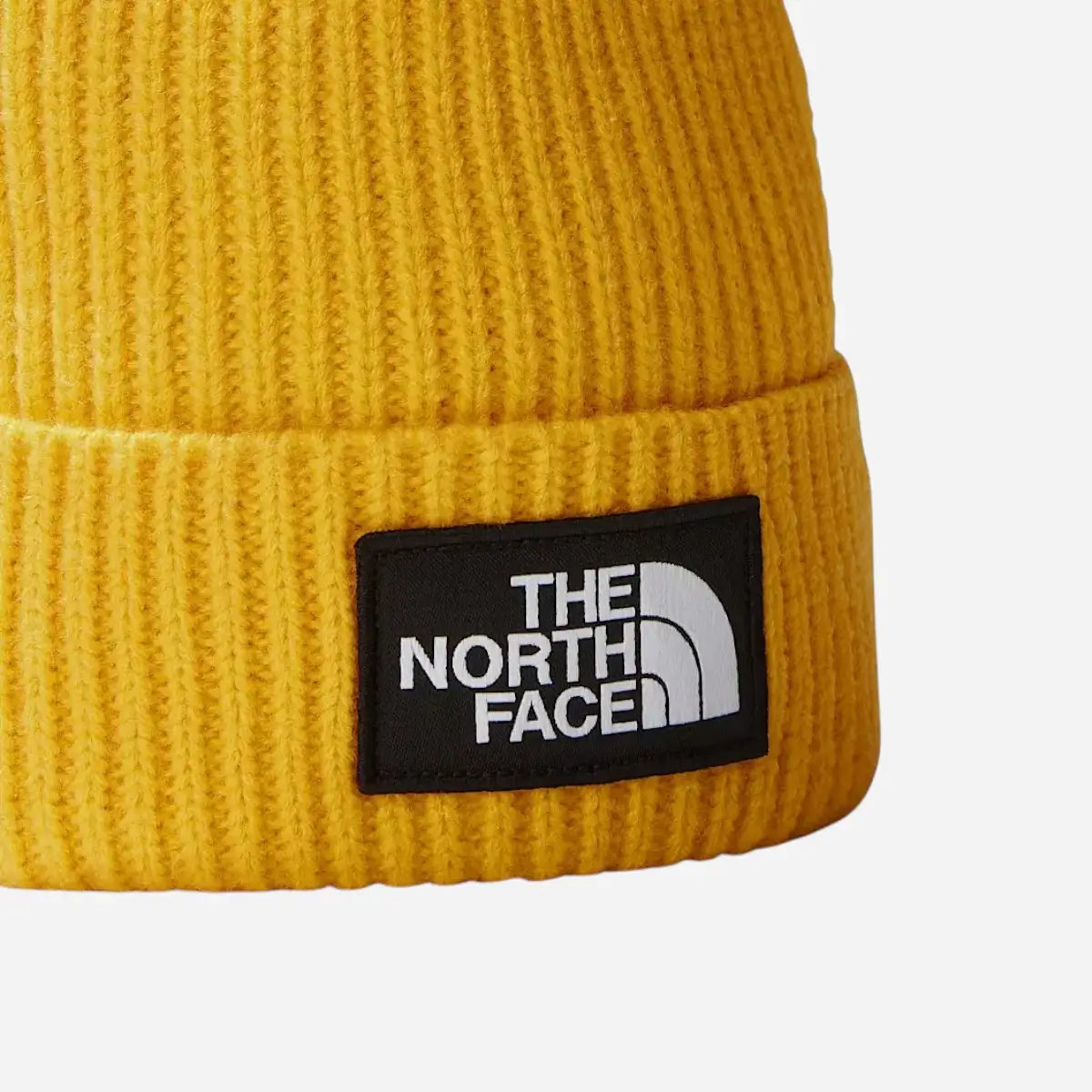 The North Face Berretto con risvolto e logo box TNF Summit Gold