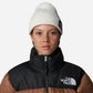 The North Face Berretto con risvolto e logo box TNF White Dune