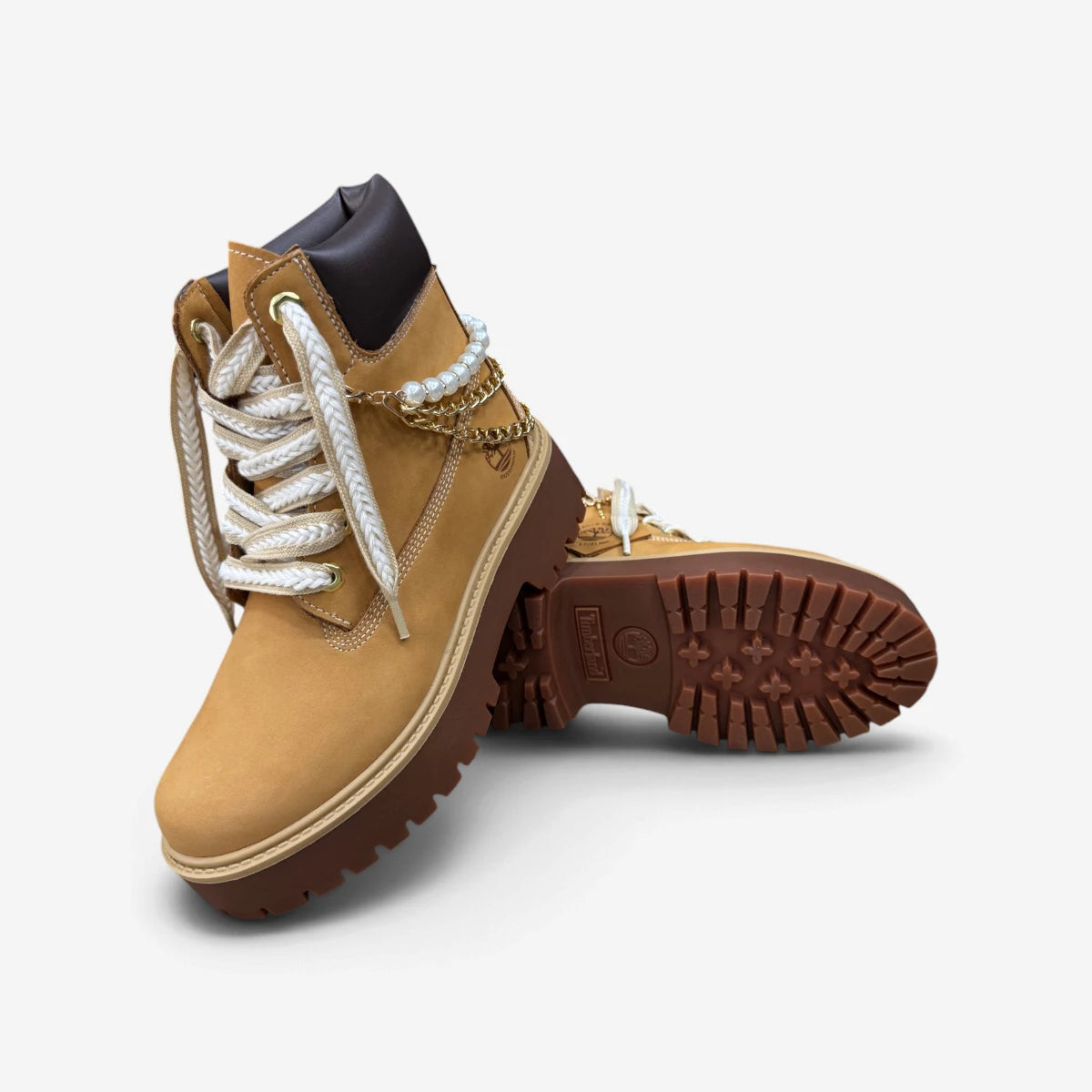 Timberland Stivale Stone Street 6-Inch WP CUSTOM PEARL GOLD