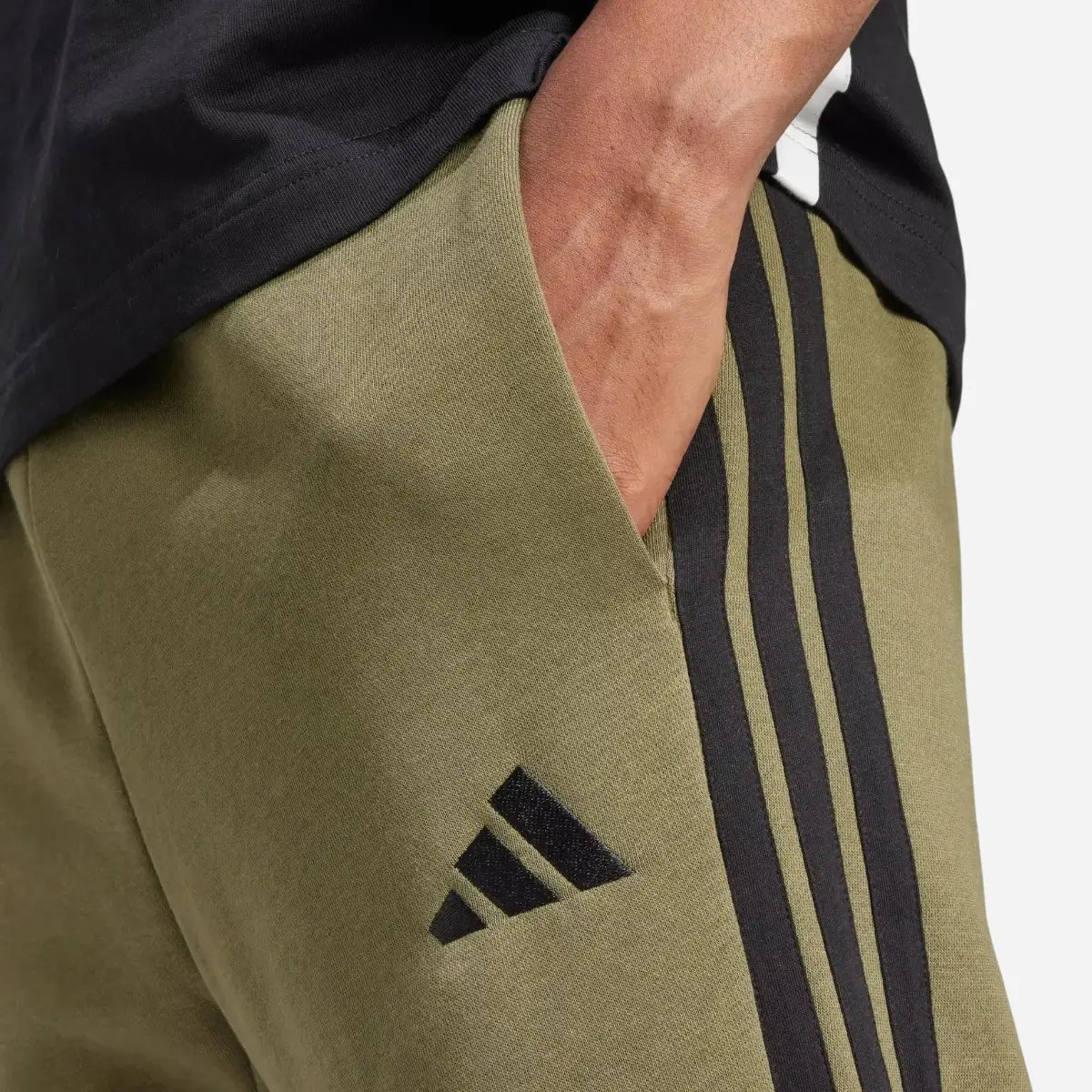 Adidas Tuta Colorblock Fleece 3 stripes FL Olive Strata