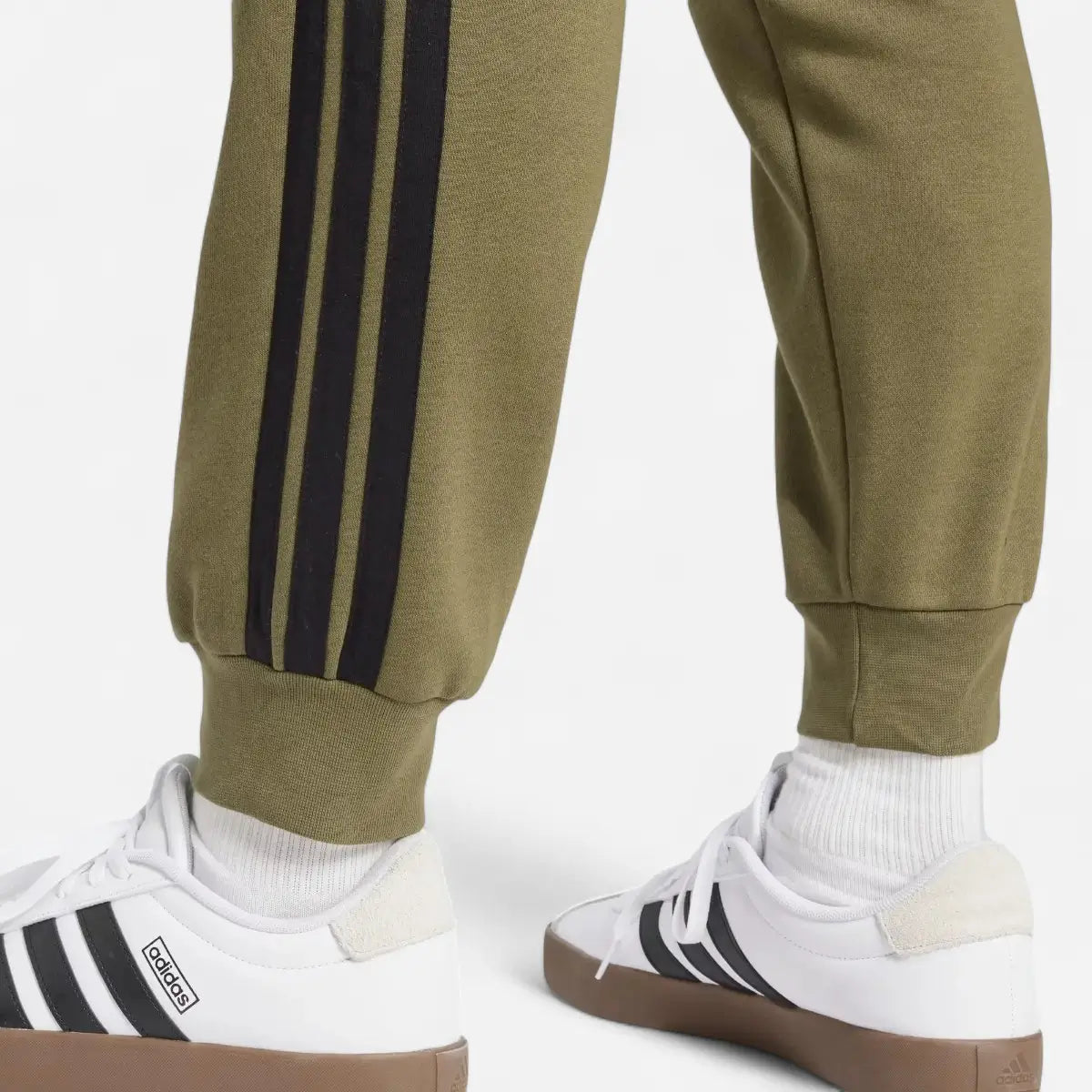 Adidas Tuta Colorblock Fleece 3 stripes FL Olive Strata